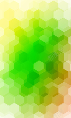 炫彩淡绿色渐变几何蜂窝六边形背景矢量图背景