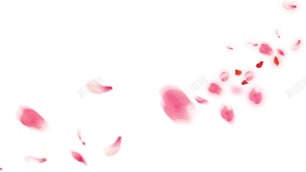 粉色梦幻花瓣化妆品海报背景