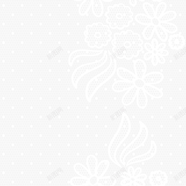手绘白色花朵花纹png免抠素材_88icon https://88icon.com 唯美 小清新 手绘叶子 白色花朵 白色花纹 简约