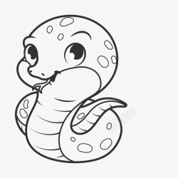可爱小蛇简笔素描可爱小蛇高清图片