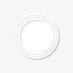 红白色盘子素材