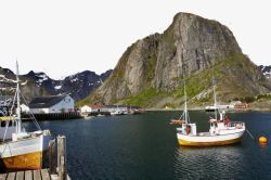 立体自然挪威渔港素材