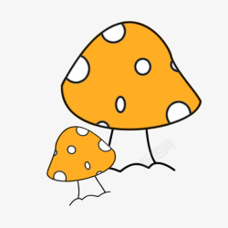 黄色的蘑菇素材