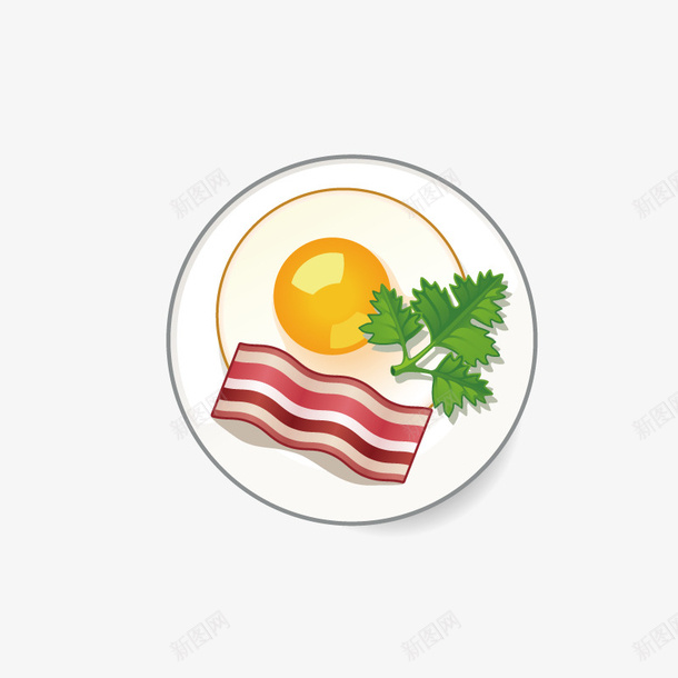 盘子里的鸡蛋和肉片png免抠素材_88icon https://88icon.com 手绘图 盘子 美味的 美食 肉片 食物 香菜 鸡蛋