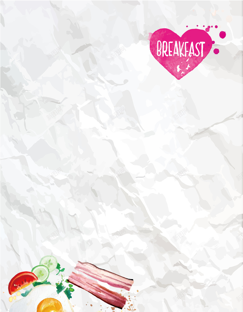 水彩食物美味荷包蛋培根早餐海报背景矢量图ai设计背景_88icon https://88icon.com 卡通 培根 开心 手绘 早餐 水彩 海报 矢量 童趣 素材 美味 背景 荷包蛋 食物 矢量图