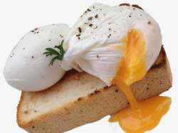 溏心蛋糖心蛋和面包高清图片