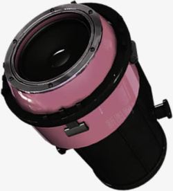 粉色相机镜头七夕素材