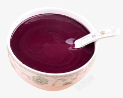 紫色馒头粉一碗紫薯粉粉糊高清图片