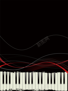 矢量钢琴演奏会海报背景