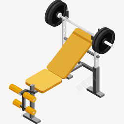 黄色健身器健身器材高清图片