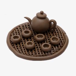 茶壶和茶杯软陶作品素材