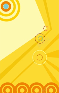 黄色曲折线条上的圆圈背景矢量图背景