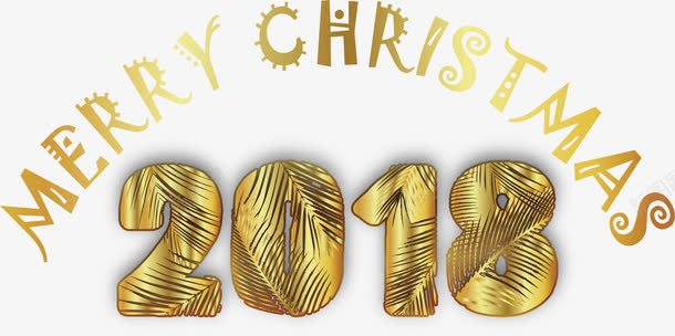 金色2018艺术字png免抠素材_88icon https://88icon.com 2018 2018艺术字 merryChristma merryChristmas 矢量png 艺术字 金色2018