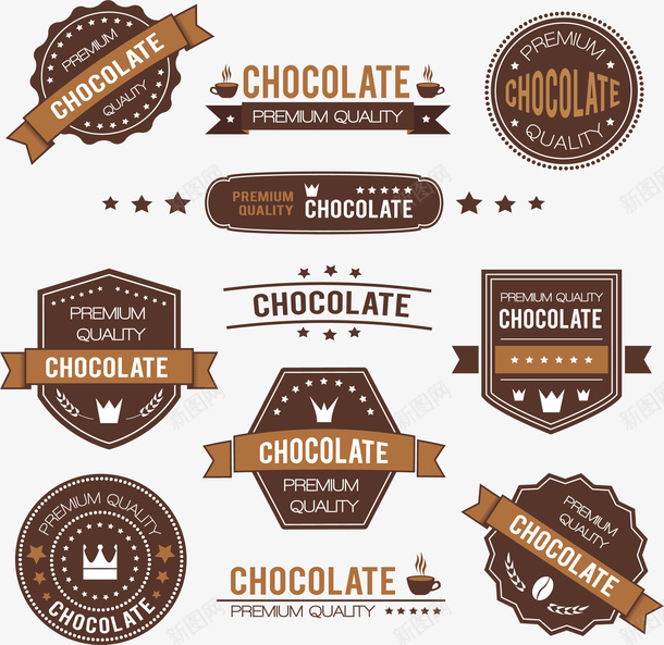 11款创意巧克力标签矢量图ai免抠素材_88icon https://88icon.com 创意标签 巧克力 巧克力标签 矢量图