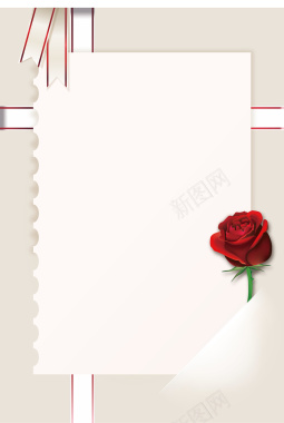 情人节玫瑰祝福卡海报背景矢量图背景
