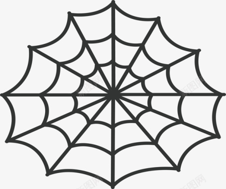 黑色蜘蛛网花纹图标图标