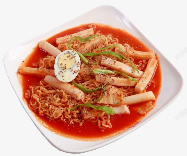 辛拉面炒年糕png免抠素材_88icon https://88icon.com 小吃 炒年糕 红色 辛拉面