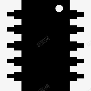 矢量电子线路板CPU图标图标
