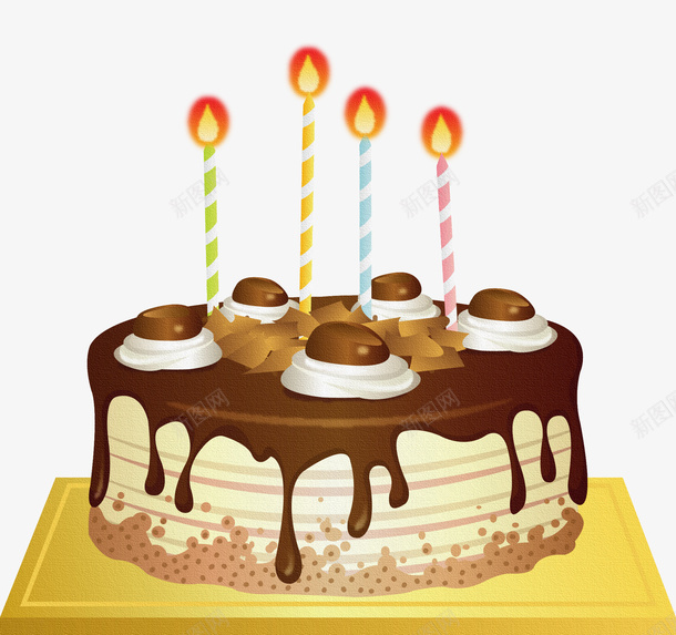 巧克力生日蛋糕png免抠素材_88icon https://88icon.com 卡通蛋糕 女孩 巧克力流体 手绘蛋糕 欧式蛋糕 生日派对 蜡烛 鼠