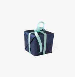 深蓝色的礼物盒素材