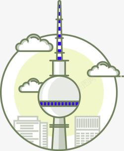 伊斯坦布尔几何图形世界地标建筑旅游图标高清图片