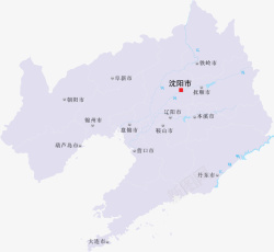 东三省辽宁省地图矢量图高清图片