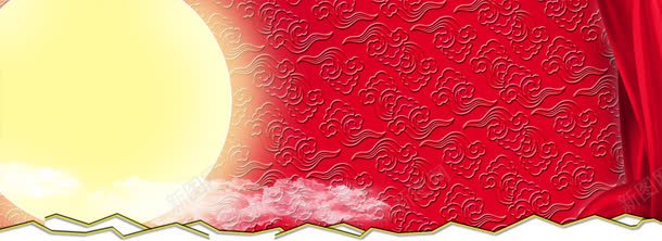 中秋节红色花纹背景背景