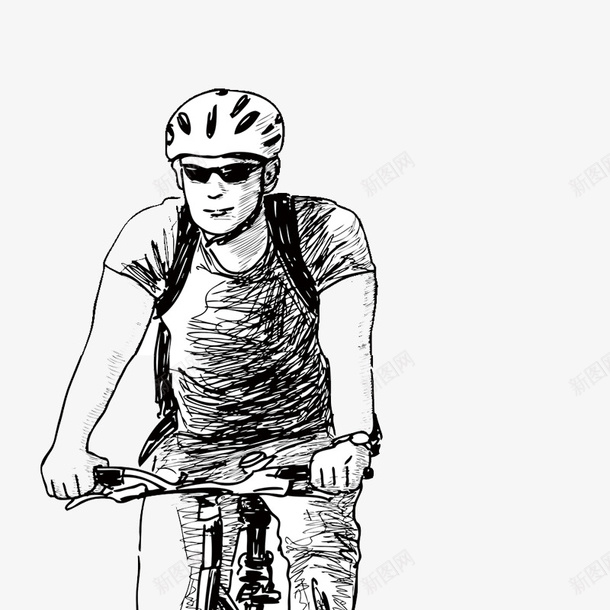 人物骑自行车png免抠素材_88icon https://88icon.com 人物 手绘图 自行车 骑车