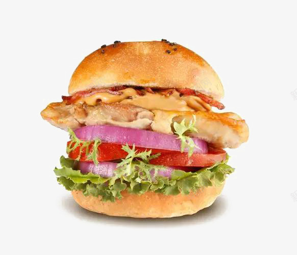 洋葱搭配png免抠素材_88icon https://88icon.com 超值 辣味 香 鸡肉 鸡腿堡