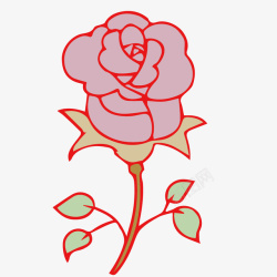 手绘玫瑰花背景矢量图素材