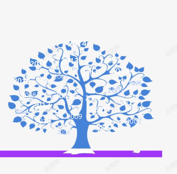 成长树模板psd免抠素材_88icon https://88icon.com 剪影 卡通树 广告设计 成长树 成长树模板下载 手绘 源文件 蓝色