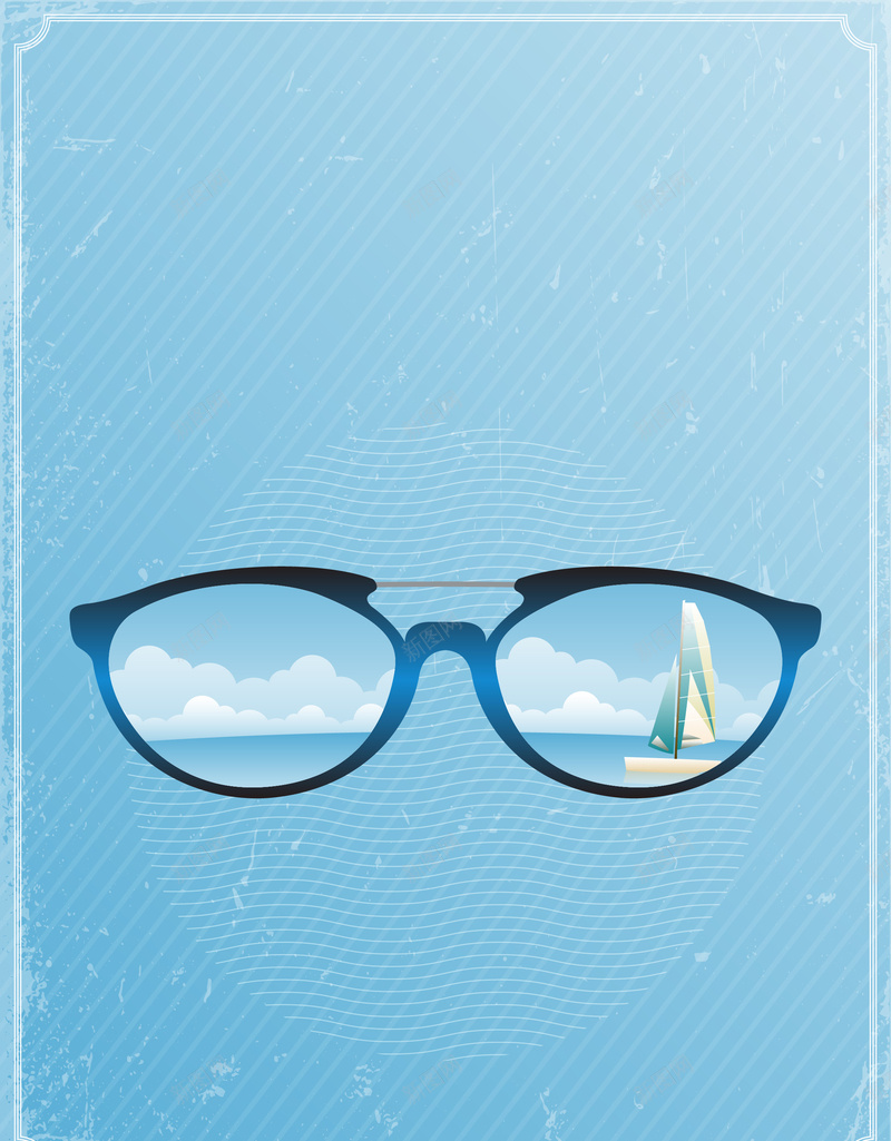 蓝色线条纹理矢量图ai设计背景_88icon https://88icon.com 眼镜 纹理 线条 蓝色 质感 矢量图