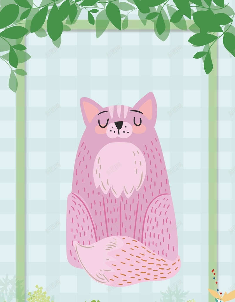 卡通老鼠手绘插画绿色可爱背景矢量图ai设计背景_88icon https://88icon.com 动物 卡通 可爱 小清新 手绘 插画 矢量图 简约背景 绿色背景 老鼠 老鼠生日