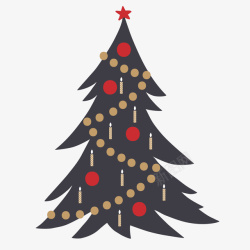 圣诞装饰树矢量图素材