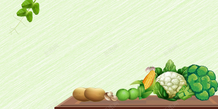 矢量绿色蔬菜食品背景背景