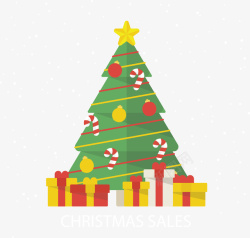 彩色礼盒的圣诞树矢量图素材