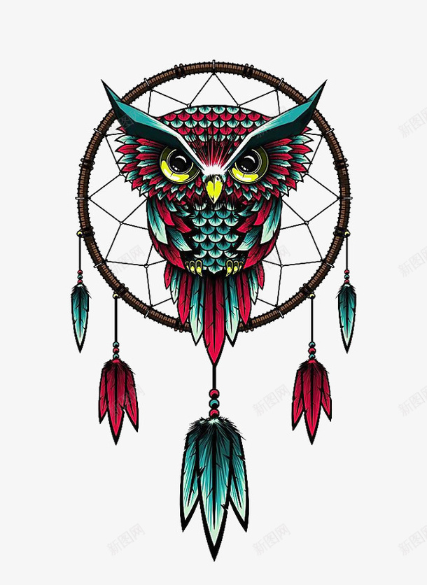 中国风捕梦网猫头鹰png免抠素材_88icon https://88icon.com 中国风 捕梦网 猫头鹰