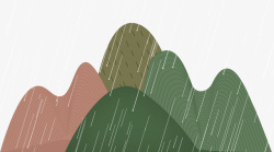 绿色手绘二十四节气谷雨节气海报素材