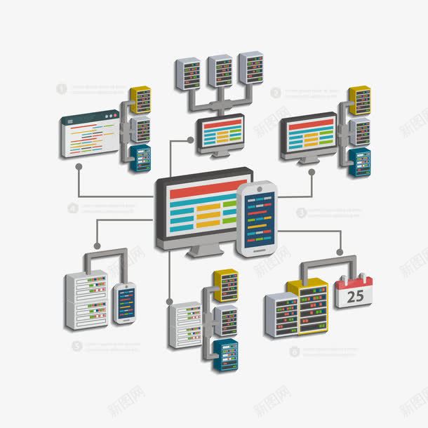 手机电脑网络科技png免抠素材_88icon https://88icon.com 互联网 手机 电脑 网络