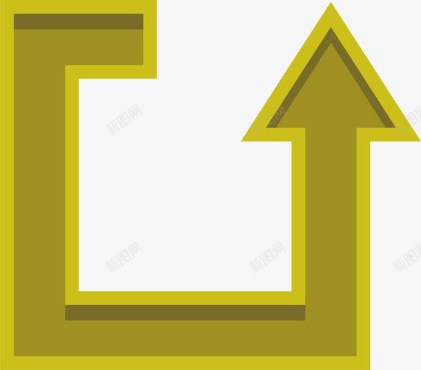 创意黄色循环箭头png免抠素材_88icon https://88icon.com 几何 创意 创意箭头 图案 指引 指示 方向 箭头 花边 设计 长箭 黄色循环箭头