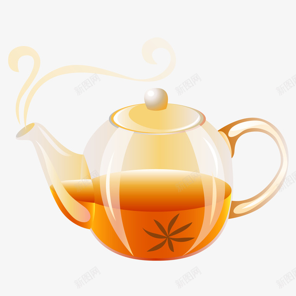 手绘黄色卡通茶壶png免抠素材_88icon https://88icon.com 卡通的 手绘 茶壶 茶水