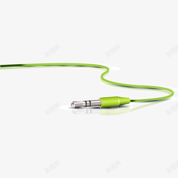 绿色耳机线png免抠素材_88icon https://88icon.com 线条 绿色 耳机