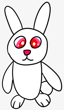 兔子卡通白色小兔子素材