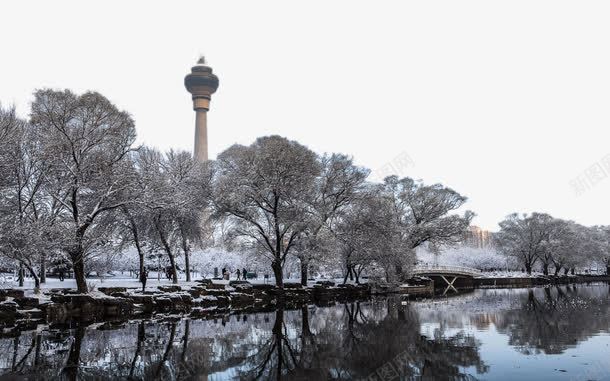 北京玉渊潭雪景六png免抠素材_88icon https://88icon.com 名胜古迹 旅游风景 著名建筑