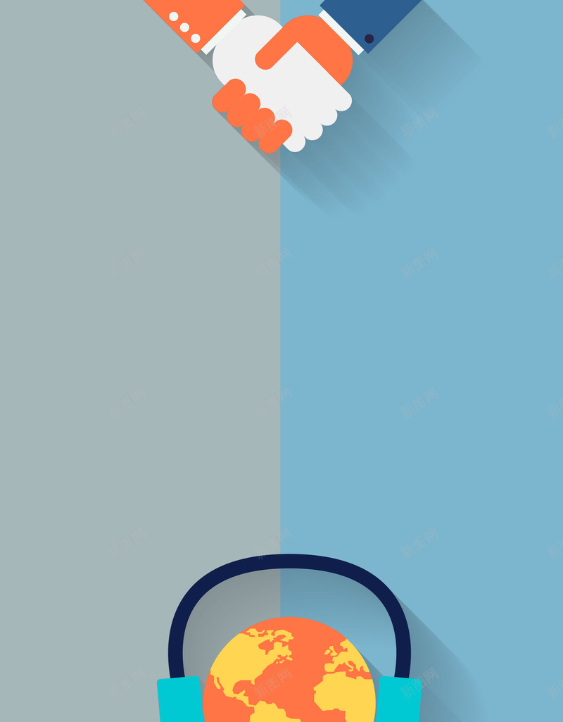 扁平商务合作互联海报矢量背景ai设计背景_88icon https://88icon.com 世界 互联网 合作 商务互联 地球 握手 海报 矢量素材 背景 矢量图