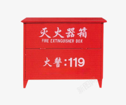 灭火器材红色消防箱素材