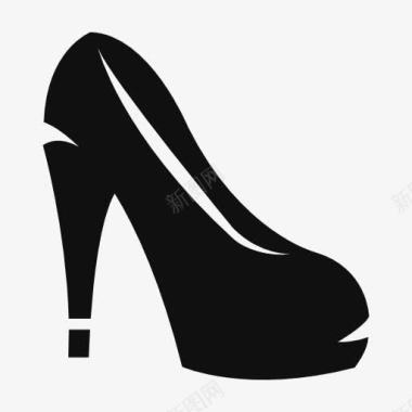 鞋子广告语女式高跟鞋图标图标