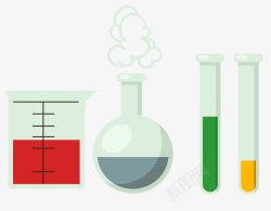 化学实验器材矢量图素材