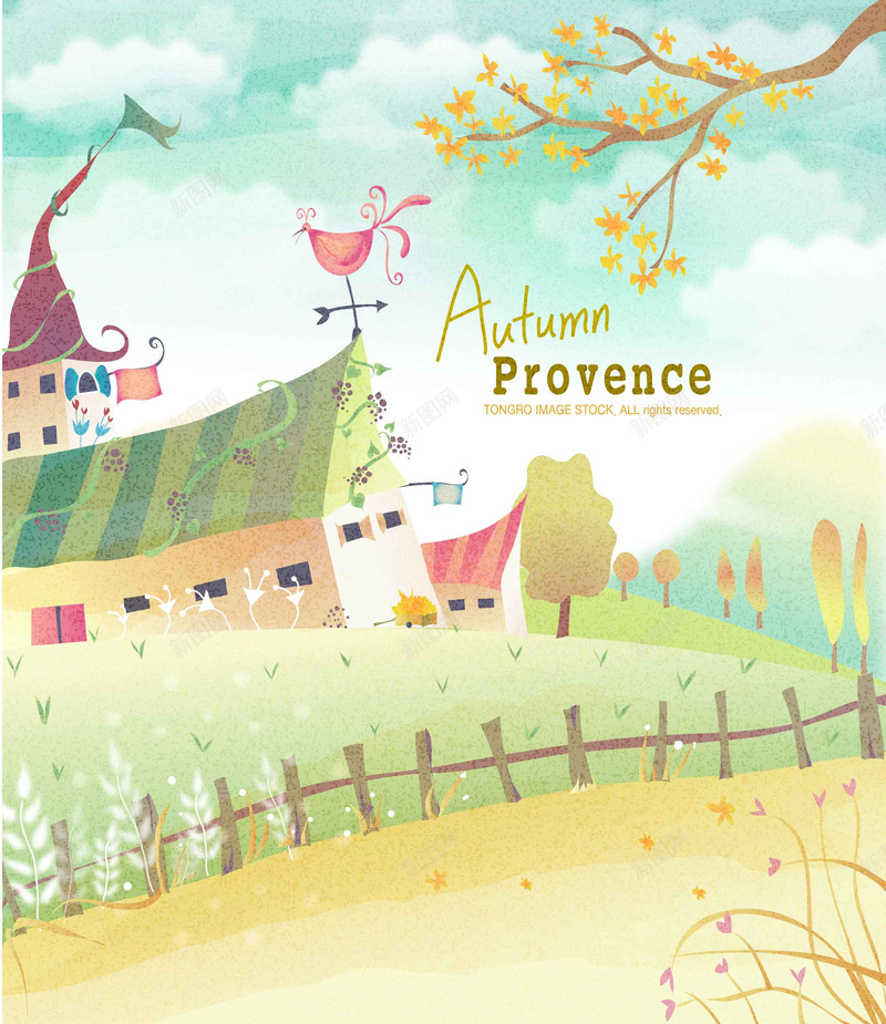 秋天美丽的田园风光背景矢量图ai设计背景_88icon https://88icon.com 卡通风景 城堡 栅栏 海报 白色 矢量图 矢量素材 秋天 童话世界 背景 蛋糕城堡 郊外风光 风景插画