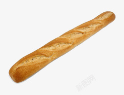 黄色长形法国面包素材